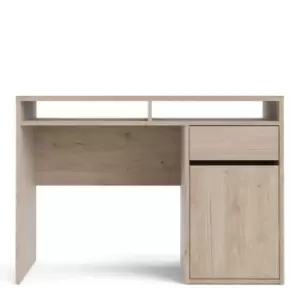 Function Plus Desk with 1 Door and 1 Drawer, Light Oak