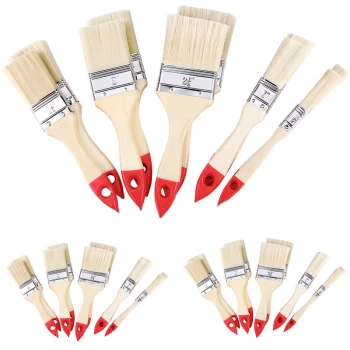 30x Paint Bristle Brushes Set 30 Piece Utility Brush Paintbrush Hobby Garden Synthetic - Deuba