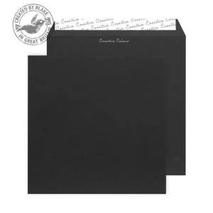 Creative Colour Jet Black Peel and Seal Wallet160x160mm Ref 614 Pack