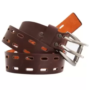 Forest Belts Mens 1.50" Plain Leather Belt With Twin Pronged Buckle (Large (36a-40a)) (Brown)
