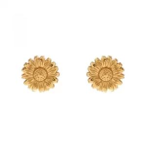 Ladies Olivia Burton Gold Plated Sterling Silver 3D Daisy Stud Earrings