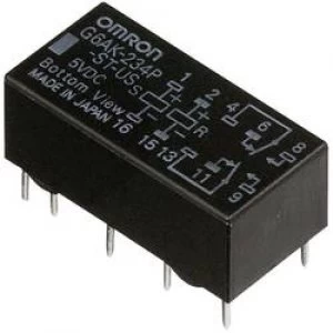 PCB relays 12 Vdc 2 A 2 change overs Omron G6AK 27