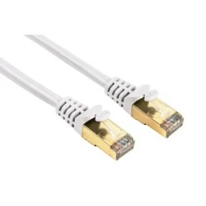 Hama CAT 5e Network Cable STP, gold-plated, shielded white 0.25 m