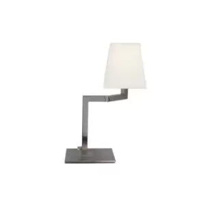 Buhovo Table Lamp 1x E27 Max 40W Chrome Matt- White Shade