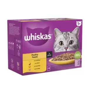 Whiskas 1+ Poultry Feasts in Gravy - Saver Pack: 96 x 85g