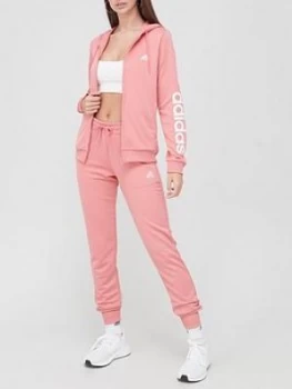adidas Linear French Terry Tracksuit - Pink, Size XL, Women