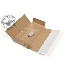 Blake Purely Packaging 235mm x 122mm x 20mm Peel and Seal Super Secure Tamper Evident Postal Box Kraft Pack of 25