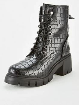 Steve Madden Feyla Ankle Boots- Black, Size 5, Women