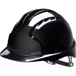 JSP EVO2 Adjustable Safety Helmet in Black Hdpe