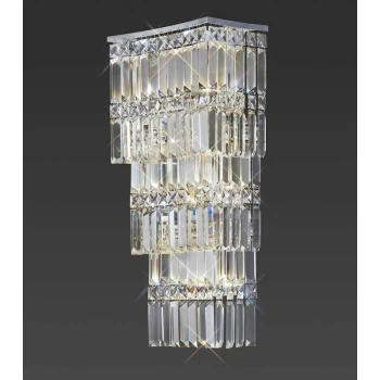 Gianni wall light 4 lights polished chrome / crystal