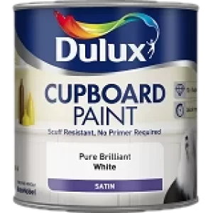 Dulux Pure Brilliant White Satin Cupboard Paint 600ml