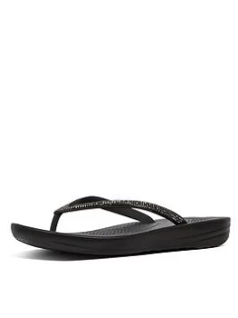 FitFlop FitFlop Iqushion Sparkle - Black, Size 5, Women