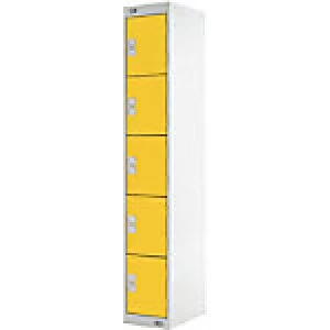 LINK51 Locker Nest Grey, Yellow 300 x 450 x 1,800 mm