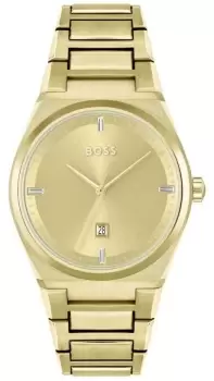 BOSS 1502672 Womens Steer Gold Dial Gold Stainless Watch