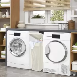 JVL Loop Slim Laundry Basket 43L White