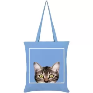Inquisitive Creatures Kitten Tote Bag (One Size) (Sky Blue) - Sky Blue