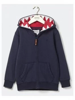 FatFace Boys Shark Tooth Hoodie - Navy, Size 10-11 Years