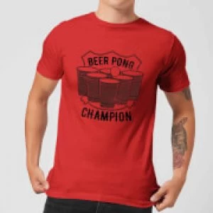 Beershield Beer Pong Champion T-Shirt - Red - S