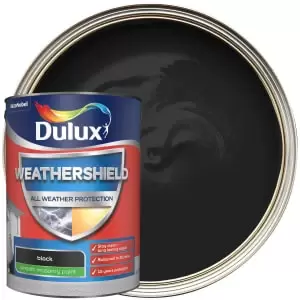 Dulux Weathershield All Weather Protection Black Smooth Masonry Paint 5L