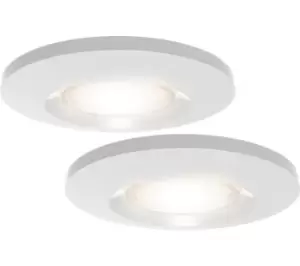4lite WiZ Connect IP65 8W White WiFi Smart LED Fire-Rated Downlight - Pack of 2