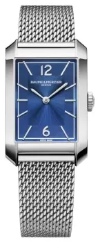 Baume & Mercier M0A10671 Hampton Quartz Blue Dial Stainless Watch