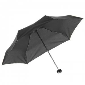 Totes Compact Flat Plain Umbrella - Black BLK