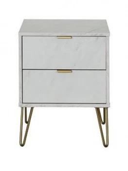 Swift Marbella Ready Assembled 2 Drawer Bedside Table