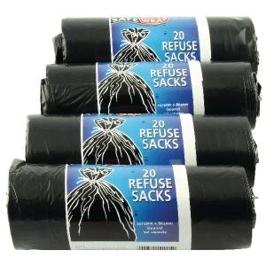 Safewrap Refuse Sack 92 Litre Black Pack of 80 0446