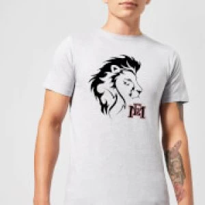 East Mississippi Community College Lion Head and Logo Mens T-Shirt - Grey - XXL