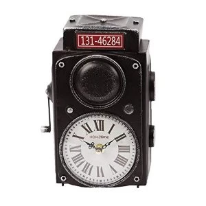 Hometime Mantel Clock Red Box Camera