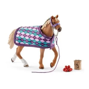 Schleich Horse Club - English Thoroughbred Horse FigureWith Blanket