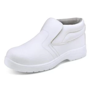 Click Footwear Micro Fibre Boot S2 Steel Toecap Washable 10.5 White