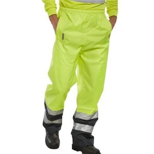 BSeen High Visibility XLarge Safety Trousers Saturn YellowNavy