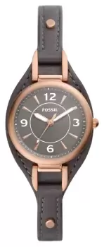 Fossil ES5212 Womens Grey Dial Grey Eco-Leather Strap Watch