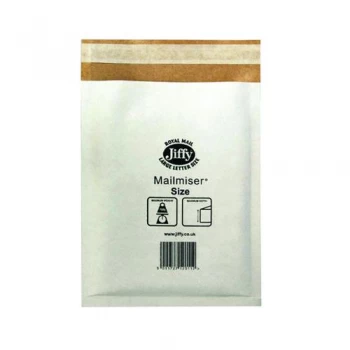 Jiffy Mailmiser Size 3 Protective Envelopes Bubble lined 220x320mm White 1 x Pack of 50 Envelopes