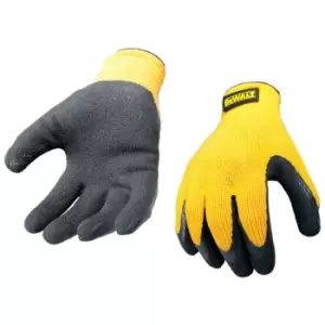 DEWALT DPG70L Yellow Knit Back Latex Gloves