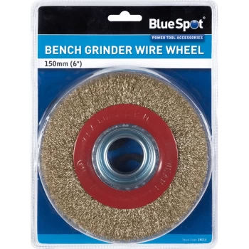 19214 150mm (6') Bench Grinder Wire Wheel - Bluespot