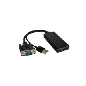 Kramer Electronics ADC-GM/HF video cable adapter HDMI Type A (Standard) VGA (D-Sub) + USB Black