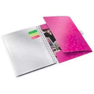 Leitz WOW Notebook Be Mobile A4 squared, wirebound with PP cover 80