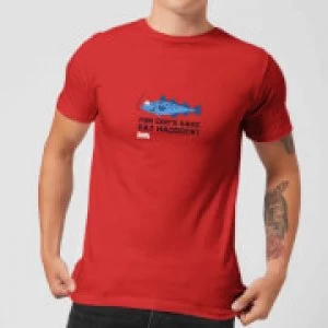 Plain Lazy for Cod's Sake Mens T-Shirt - Red - XL