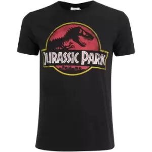Jurassic Park Mens Classic Logo T-Shirt - Black - L - Black