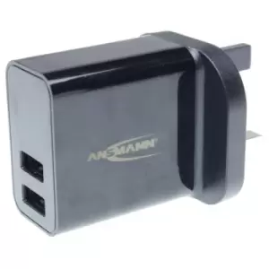 Ansmann 1001-0105 5V 2.4A Dual USB Output Charger for Mobile Phone...