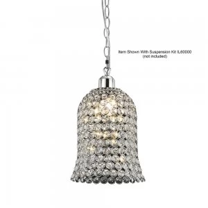 Bell SHADE ONLY Polished Chrome, Crystal