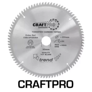 Trend CRAFTPRO Aluminium and Plastic Cutting Saw Blade 300mm 96T 30mm