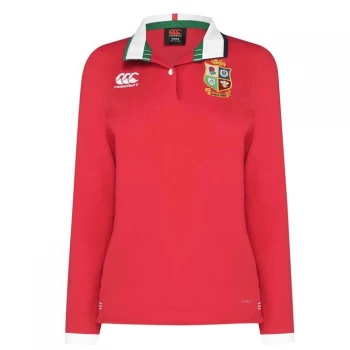 Canterbury British and Irish Lions Long Sleeve Classic Shirt 2021 Ladies - TANGO RED