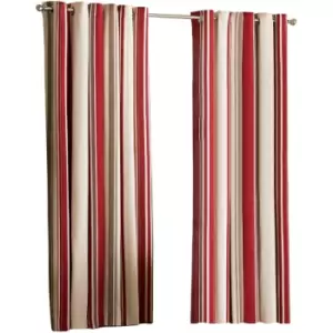 Riva Home Broadway Ringtop Curtains (46x72 (117x183cm)) (Raspberry) - Raspberry