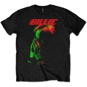 Billie Eilish - Hands Face Unisex Large T-Shirt - Black
