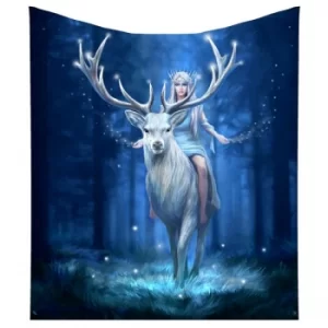 Anne Stokes Fantasy Forest Elven Queen Stag Throw
