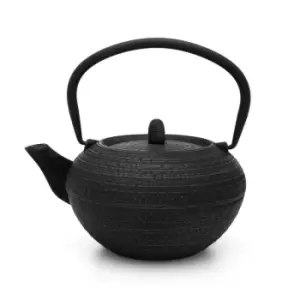 Teapot Tibet Design Cast Iron 1.2L in Black
