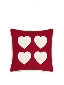 Catherine Lansfield Cosy Hearts Cushion